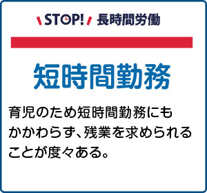 相談事例４【休憩時間】１時間休憩のはずだが、 休憩時間にミーティングを行っており、実質休憩はない状態だ。